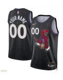 Unisex Toronto Raptors Nike Black 2024/25 Custom Swingman Jersey - City Edition