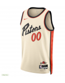 Unisex Detroit Pistons Nike White 2024/25 Custom Swingman Jersey - City Edition