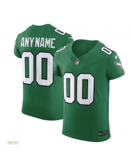 Men's Philadelphia Eagles Nike Black Alternate Elite Custom Jersey