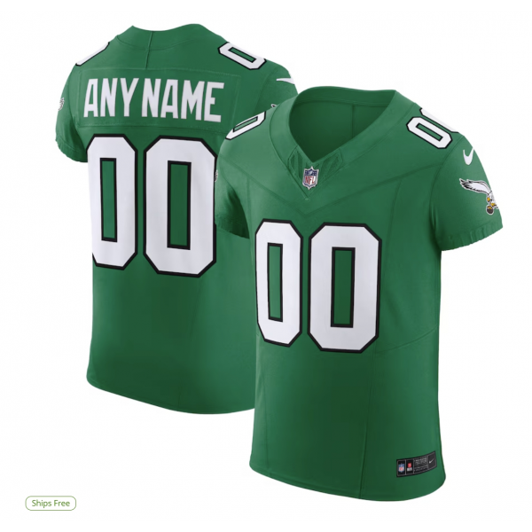 Men's Philadelphia Eagles Nike Black Alternate Elite Custom Jersey