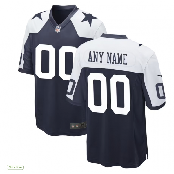 Men's Dallas Cowboys Nike Navy Alternate Custom Game Jersey Men's Dallas Cowboys Nike Navy Alternate Custom Game Jersey