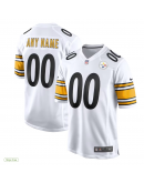 Men's Pittsburgh Steelers Nike White Game Custom Jersey Men's Pittsburgh Steelers Nike White Game Custom Jersey
