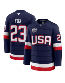 Men's USA Adam Fox Fanatics Navy 2025 4 Nations Face-Off Premium Jersey