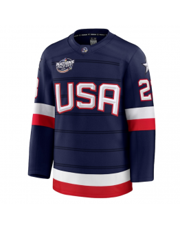 Men's USA Adam Fox Fanatics Navy 2025 4 Nations Face-Off Premium Jersey