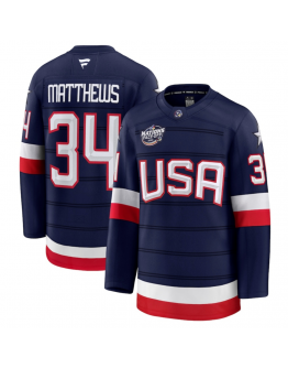 Men's USA Auston Matthews Fanatics Navy 2025 4 Nations Face-Off Premium Jersey