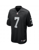 Men's Las Vegas Raiders Geno Smith Nike Black Game Player Jersey