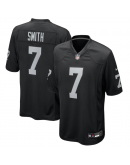 Men's Las Vegas Raiders Geno Smith Nike Black Game Player Jersey