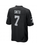 Men's Las Vegas Raiders Geno Smith Nike Black Game Player Jersey