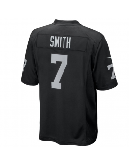 Men's Las Vegas Raiders Geno Smith Nike Black Game Player Jersey