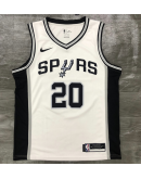 Men's San Antonio Spurs Manu Ginobli White NBA Game Jersey