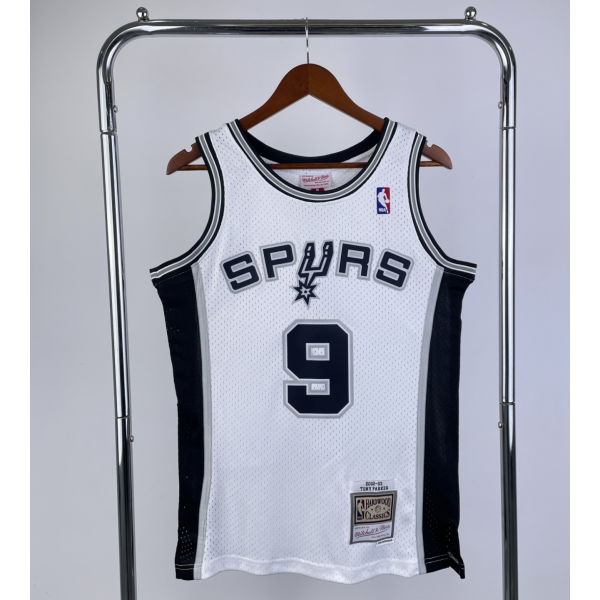 Men's San Antonio Spurs Tony Parker White 2002/03 Hardwood Classics Swingman Jersey