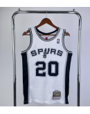 Men's San Antonio Spurs Manu Ginobli White 2002/03 Hardwood Classics Swingman Jersey