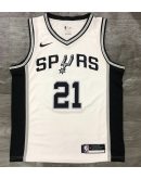 Men's San Antonio Spurs Tim Duncan White NBA Game Jersey