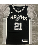 Men's San Antonio Spurs Tim Duncan Black NBA Game Jersey