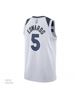 Unisex Minnesota Timberwolves Anthony Edwards Nike White Swingman Jersey - Association Edition
