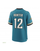 Men's Jacksonville Jaguars Travis Hunter Nike Teal 2025 NFL Draft First Round Pick 2nd Alternate Game Jersey