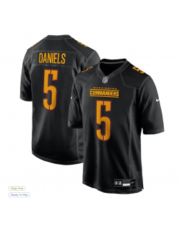 Men's Washington Commanders Jayden Daniels Nike Carbon Black Fashion Jersey