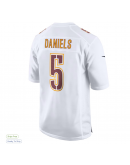 Men's Washington Commanders Jayden Daniels Nike Tundra White Fashion Jersey