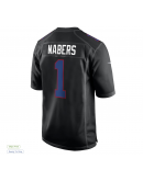 Men's New York Giants Malik Nabers Nike Carbon Black Fashion Jersey