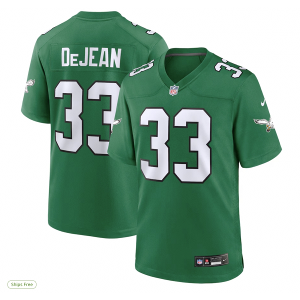 Men's Philadelphia Eagles Cooper DeJean Nike Kelly Green Alternate Game Jersey