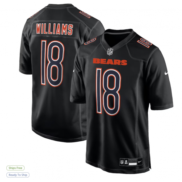 Men's Chicago Bears Caleb Williams Nike Carbon Black Fashion Jersey