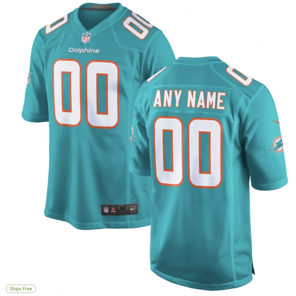 Men's Miami Dolphins Nike White Custom Game Jersey