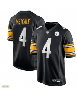 Men's Pittsburgh Steelers DK Metcalf Nike Black Game Player Jersey
