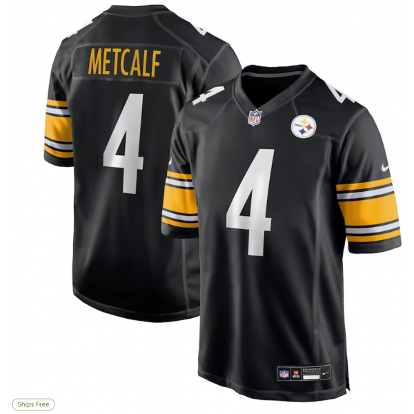 Men's Pittsburgh Steelers DK Metcalf Nike Black Game Player Jersey