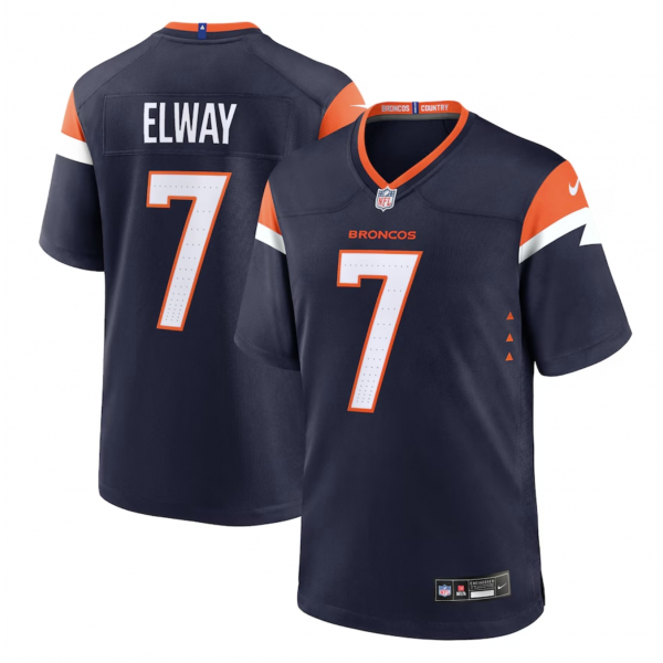 Men's Denver Broncos John Elway Nike Navy Mile High Collection Alternate Retired Player Game Jersey