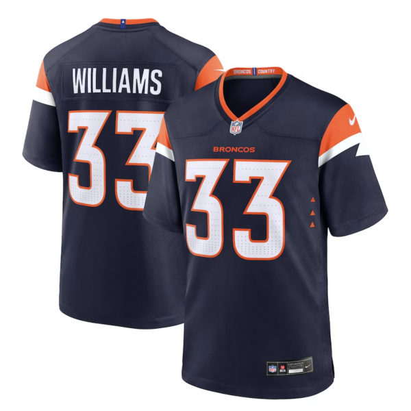 Men's Denver Broncos Javonte Williams Nike Navy Mile High Collection Alternate Game Jersey
