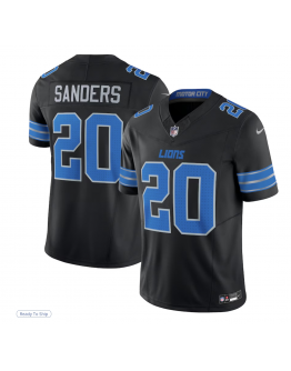 Men's Detroit Lions Barry Sanders Nike Black 2nd Alternate Limited Jersey