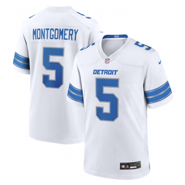 Men's Detroit Lions David Montgomery Nike White Game Jersey Men's Detroit Lions David Montgomery Nike White Game Jersey