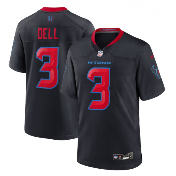 Men's Houston Texans Tank Dell Nike Navy 2nd Alternate Game Jersey