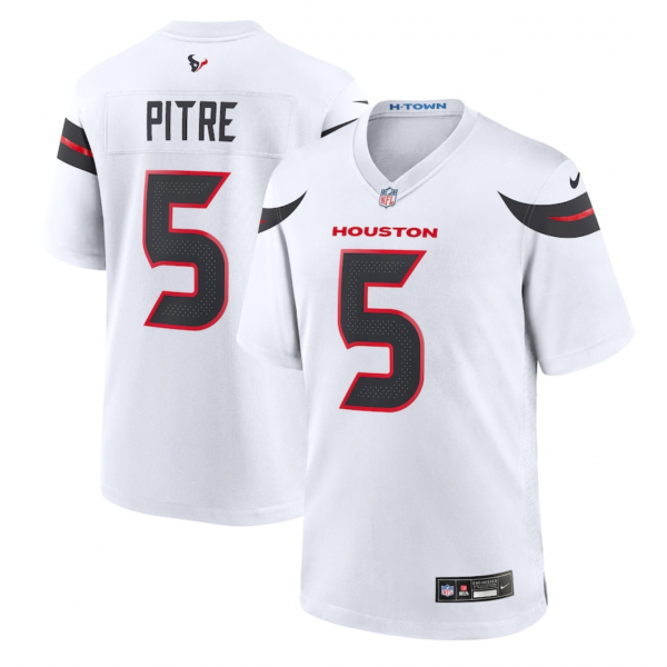 Men's Houston Texans Jalen Pitre Nike White Game Jersey