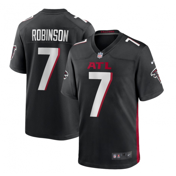 Men's Atlanta Falcons Bijan Robinson Nike Black Game Jersey