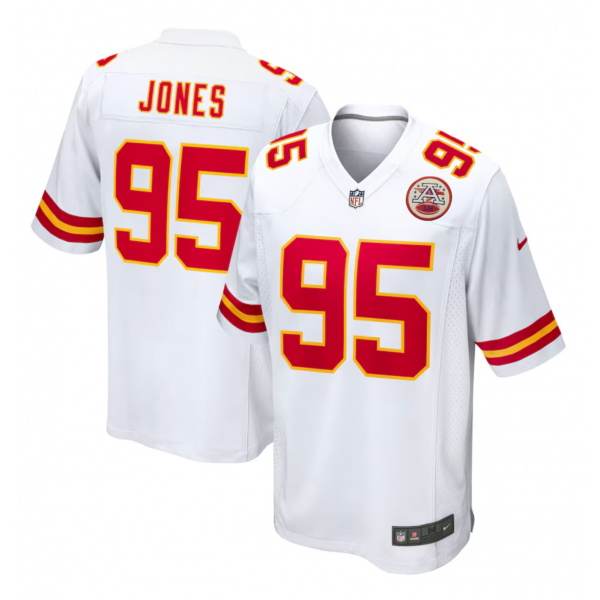 Men's Kansas City Chiefs Chris Jones Nike White Game Jersey Men's Kansas City Chiefs Chris Jones Nike White Game Jersey
