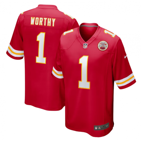 Men's Kansas City Chiefs Xavier Worthy Nike Red Player Game Jersey