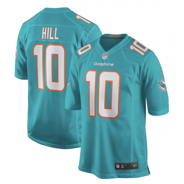 Men's Miami Dolphins Tyreek Hill Nike Aqua Game Jersey Men's Miami Dolphins Tyreek Hill Nike Aqua Game Jersey