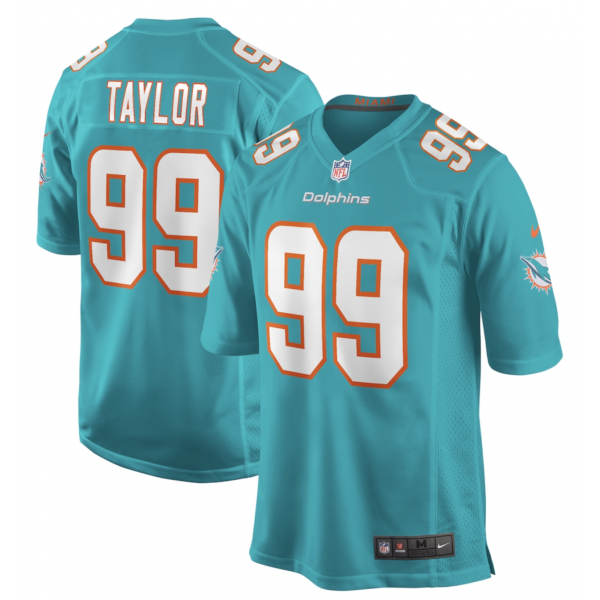 Men's Miami Dolphins Jason Taylor Nike Aqua Game Retired Player Jersey