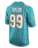 Men's Miami Dolphins Jason Taylor Nike Aqua Game Retired Player Jersey