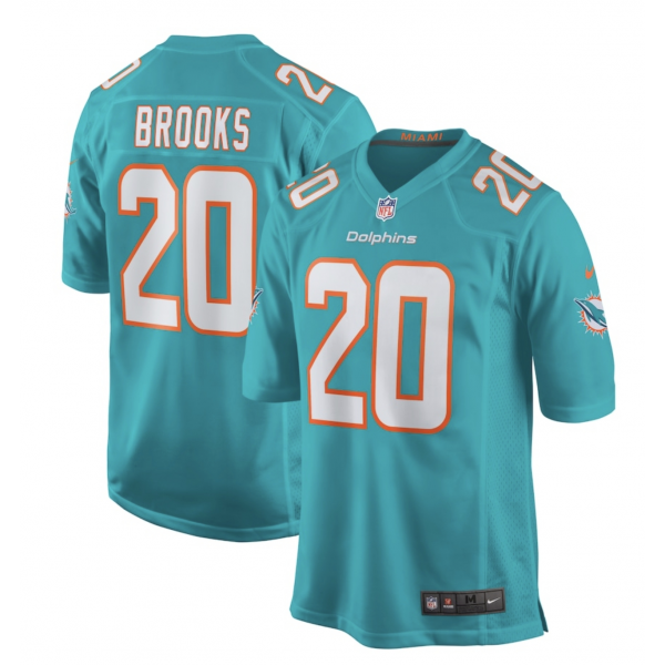 Men's Miami Dolphins Jordyn Brooks Nike Aqua Game Jersey