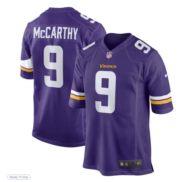 Men's Minnesota Vikings J.J. McCarthy Nike Purple Player Game Jersey