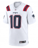 Men's New England Patriots Drake Maye Nike White Player Game Jersey