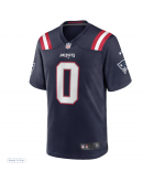 Men's New England Patriots Christian Gonzalez Nike Navy Team Game Jersey