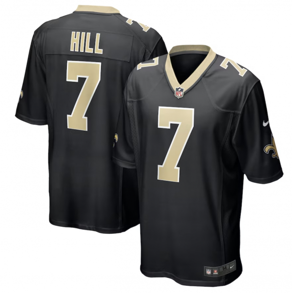 Men's New Orleans Saints Taysom Hill Nike Black Game Jersey Men's New Orleans Saints Taysom Hill Nike Black Game Jersey