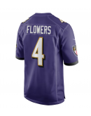 Men's Baltimore Ravens Zay Flowers Nike Purple Game Jersey