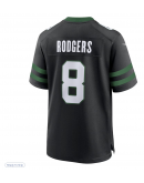 Men's New York Jets Aaron Rodgers Nike Legacy Black Alternate Game Jersey