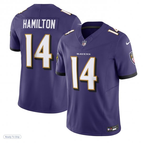 Men's Baltimore Ravens Kyle Hamilton Nike Purple Limited Jersey