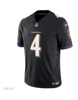 Men's Baltimore Ravens Zay Flowers Nike Black Alternate Limited Jersey