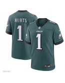 Men's Philadelphia Eagles Jalen Hurts Nike Midnight Green Team Game Jersey